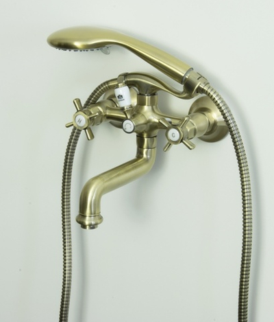 15031-D Смеситель  для ванны короткий (БРОНЗ) "GANZER"