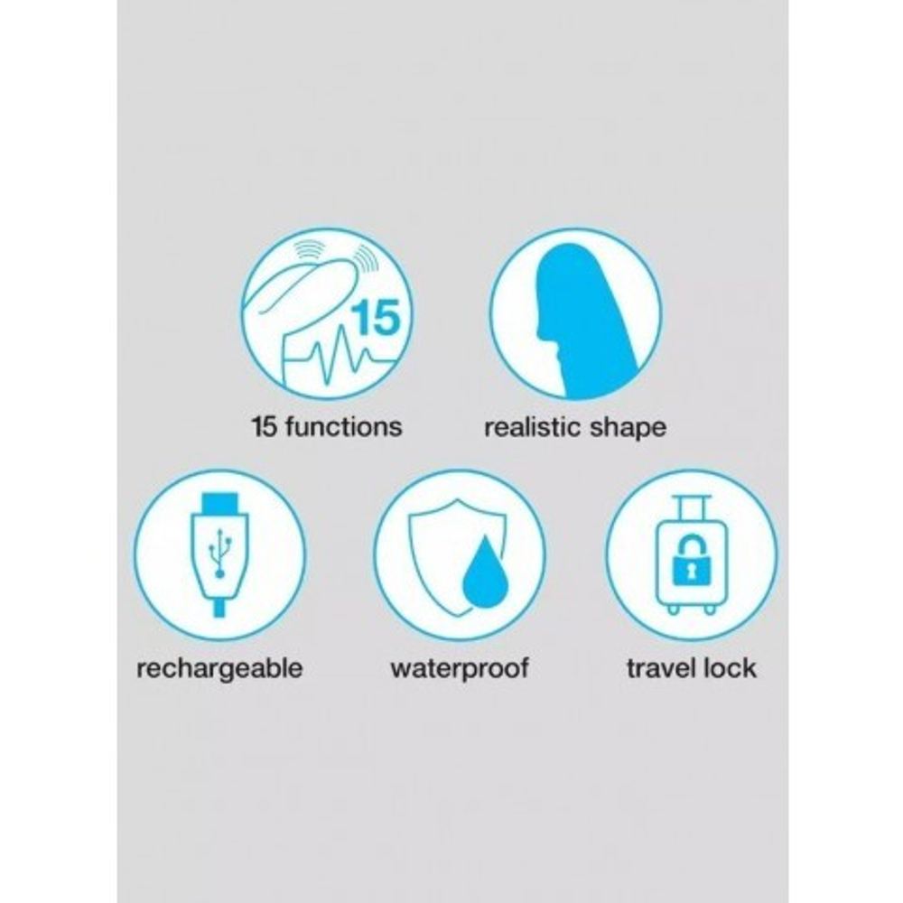 Вибратор Happy Rabbit Slimline Realistic перезаряжаемый, фиолетовый