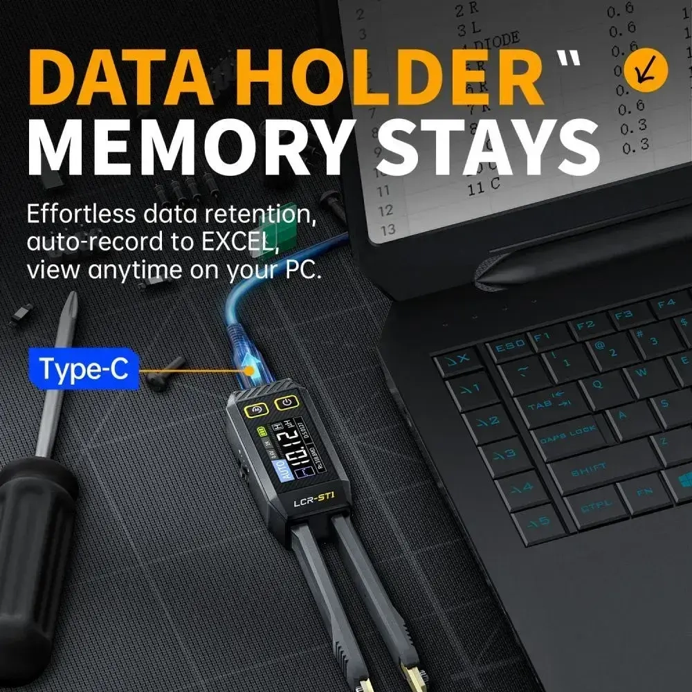 Тестер-пинцет электронных компонентов Fnirsi LCR-ST1