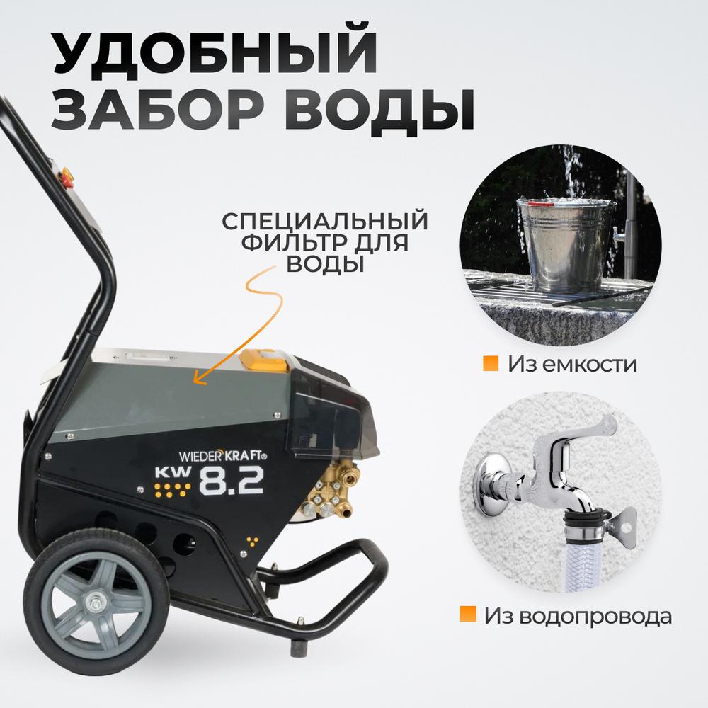 WDK-HPW8200 Аппарат высокого давления 8.2 КВт; 380 В; 280 бар; 960 л/час