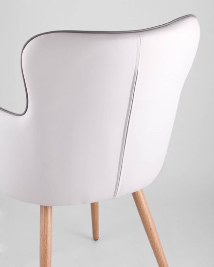 Стул Robin серая экокожа ножки металл