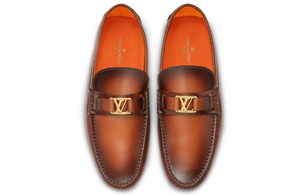 LOUIS VUITTON Hockenheim Casual Shoes Men Chestnut/Orange