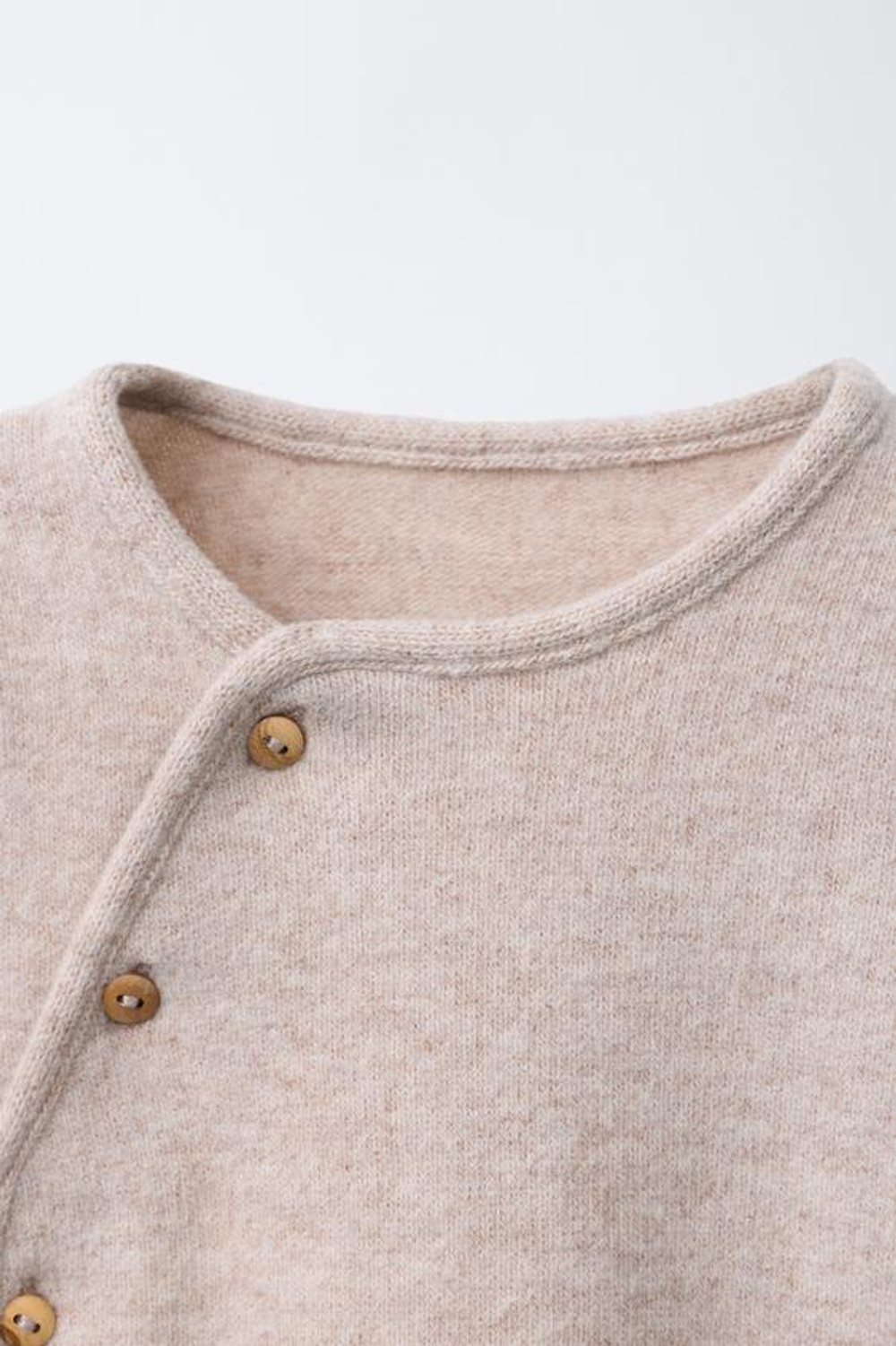 ZARA ФУТБОЛКА С ЗАПАХОМ SOFT TOUCH, ЭКРЮ