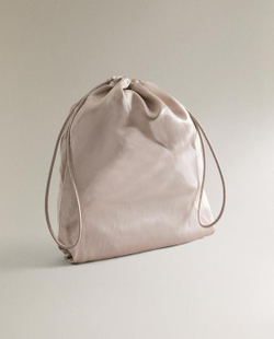 ZARA HOME БОЛЬШАЯ ШЕЛКОВАЯ КОСМЕТИЧКА, ЭКРЮ