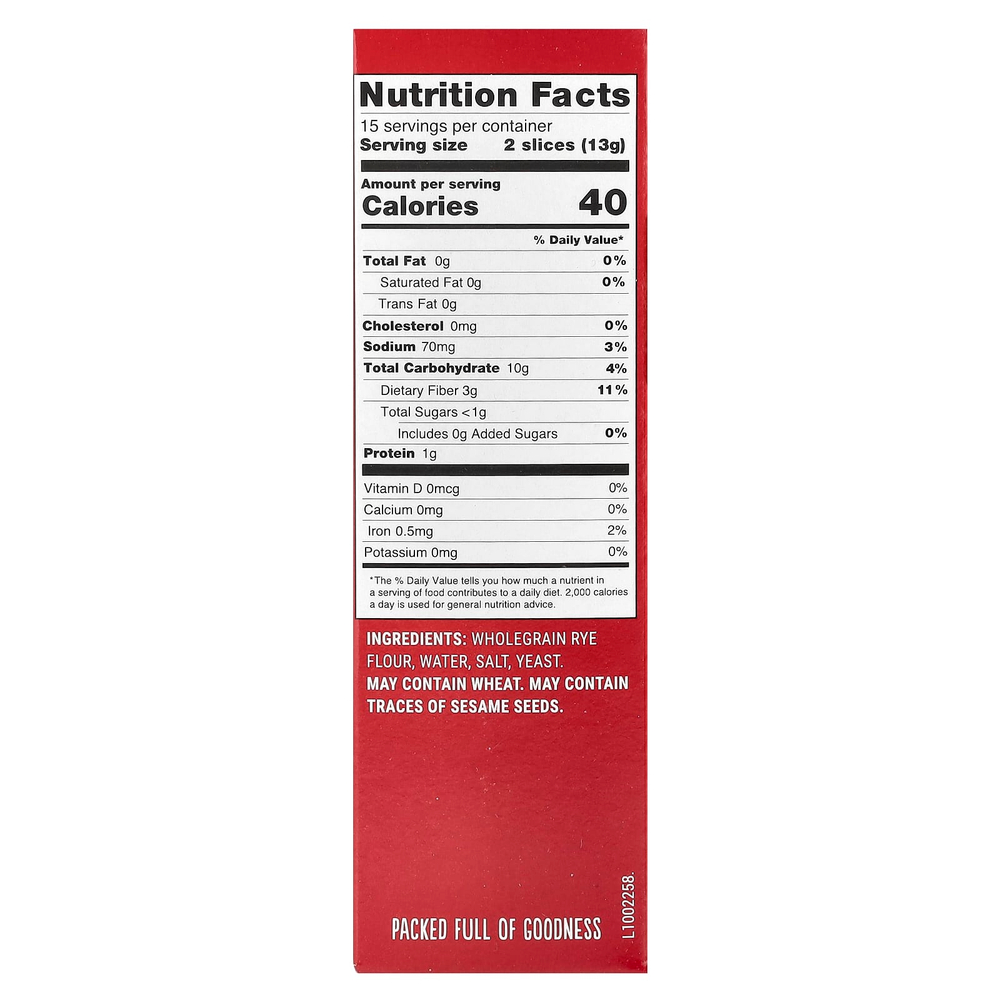 Finn Crisp, Хлебцы из дрожжевого ржаного теста, оригинальный вкус, 200 г (7 унций)