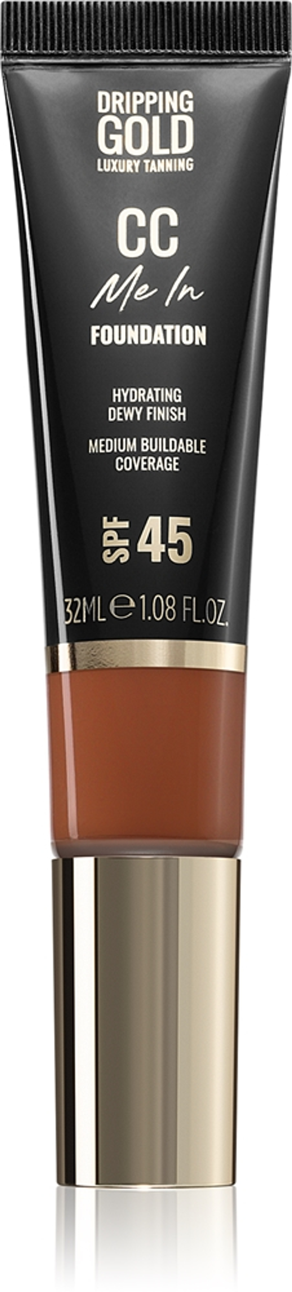 Dripping Gold CC Me In - Легкое тональное средство SPF 45 оттенок Coffee 9.5, 32 ml