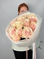 Французские розы , цвет розовый , 3 штуки