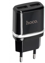 СЗУ USB Hoco C12 (12W, 2 порта) Черный