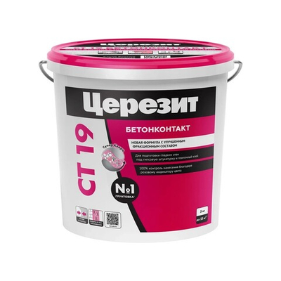 CT 19/5 Грунтовка бетоноконтакт адгезионная для обработки бетонных оснований (ЦЕРЕЗИТ)