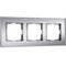 Рамка на 3 поста Werkel Senso серебряный стекло soft-touch W0033106 4690389200427