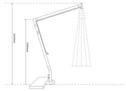 "Корсика" зонт уличный 3х3м на боковой алюминиевой опоре, цвет под дерево