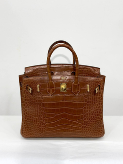 Сумка Hermes из кожи крокодила 25 см