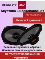 Динамики автомобильные DR69 DRALL овалы