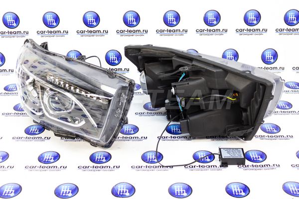 Фары Лада Веста передние с линзой и ДХО светодиодные
