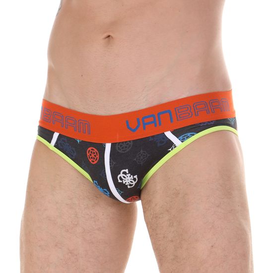 Трусы мужские джоки черные с принтом Van Baam 45148