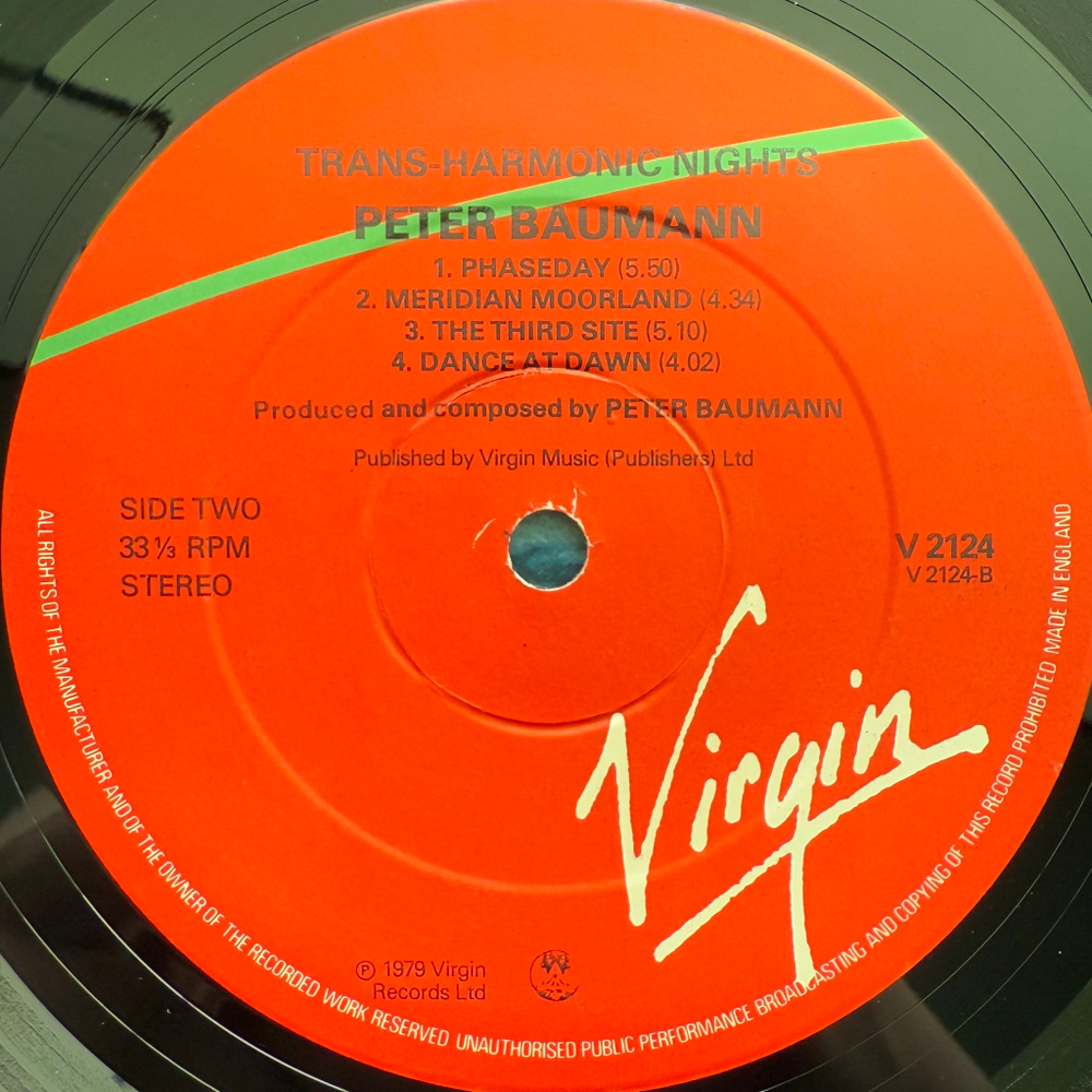 Peter Baumann ‎– Trans Harmonic Nights (Англия 1979г.)