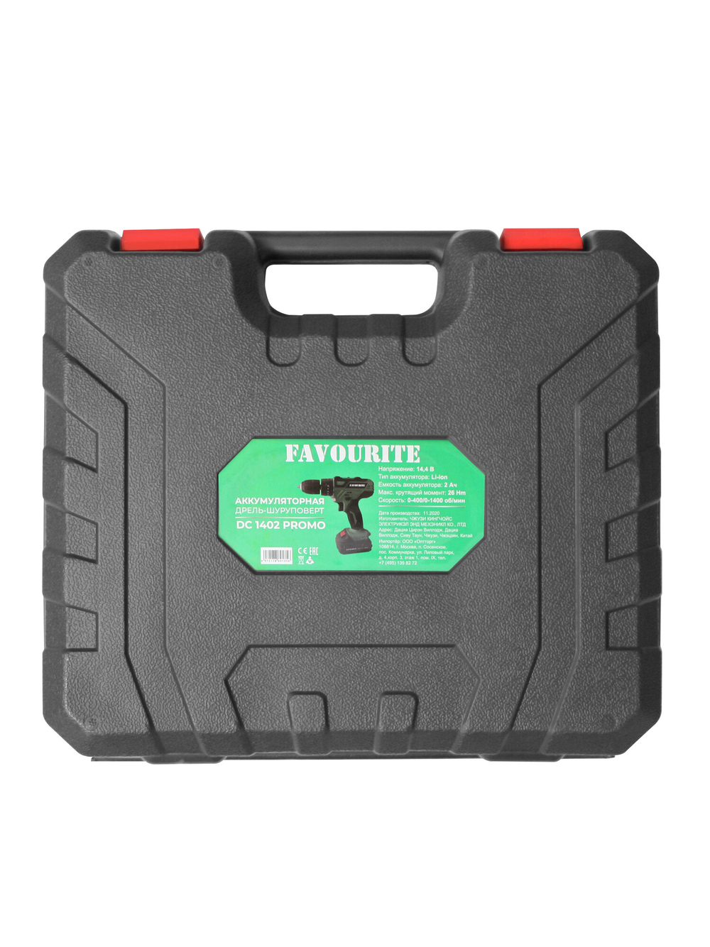 Акк. дрель-шуруповёрт FAVOURITE DC 1402 PROMO 14,4В, 2Ач, 26Нм Li-ion (101101402)
