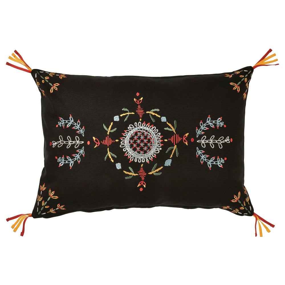 Чехол на подушку IKEA VINTERFINT (ВИНТЕРФИНТ), Черный, 40x58 см