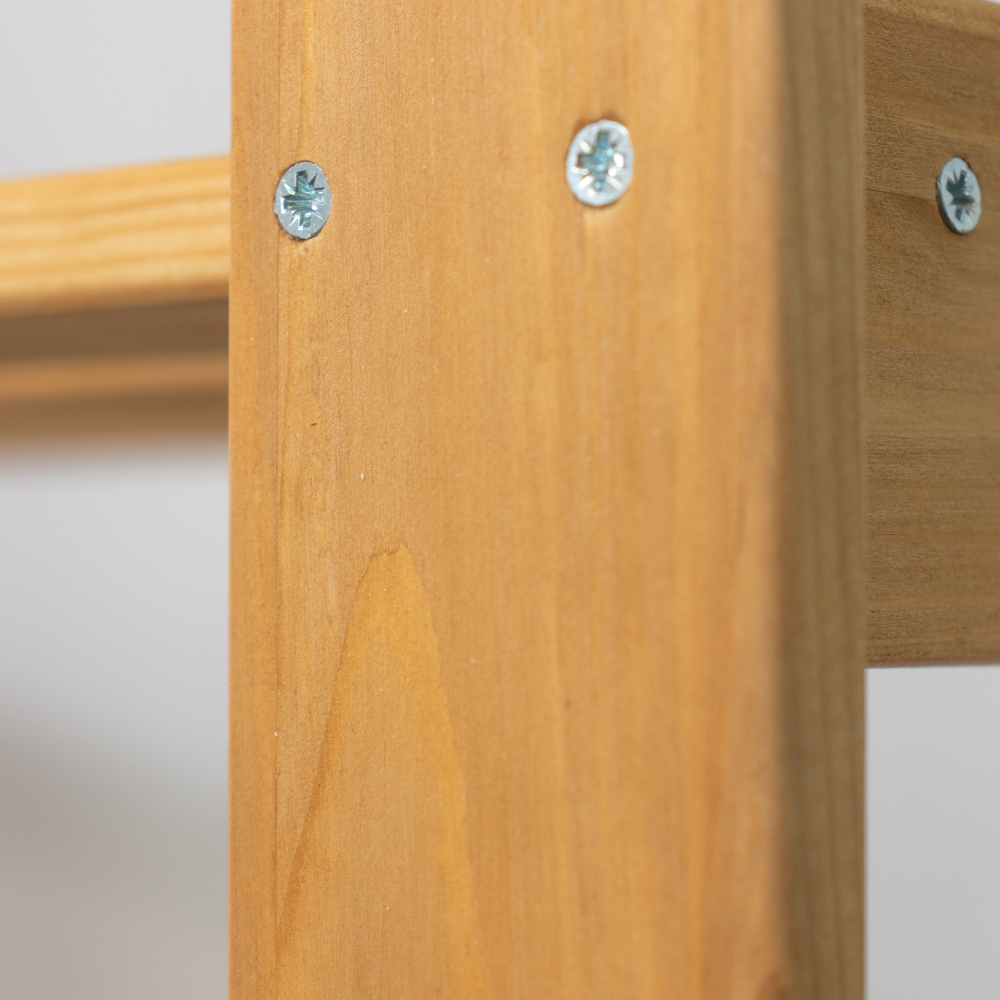 Стеллаж 64х28х116, Альберт, напольный, деревянный для рассады, цветов, игрушек, книг, на балкон, для кухни, натуральный бейц, Dipriz