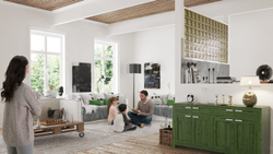 Стеклоблок зеленый веганский Mini 14.6x14.6x8 см.