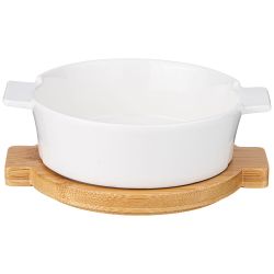 САЛАТНИК С РУЧКАМИ LEFARD "NATIVE" НА ДЕРЕВ. ПОДСТАВКЕ 15,3*12,9*5,5 СМ (КОР=36ШТ.)