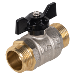 Кран шаровой латунный LD Pride 47.25.Н-Н.Б Ду 25 Ру 40 нр-нр, (бабочка)