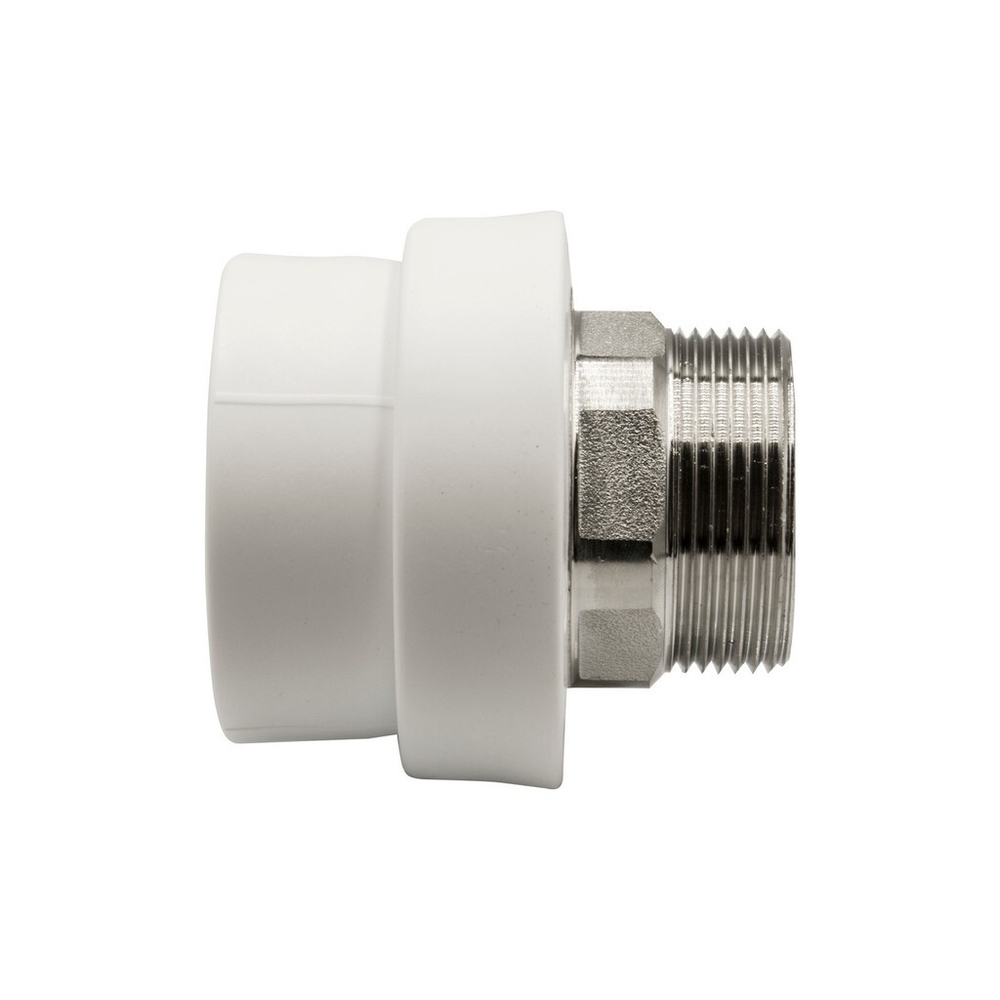 Муфта комб. нар 50х1 1/2'' под ключ EVER® plast БЕЛЫЙ (Россия)