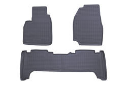 Коврики в салон для TOYOTA Land Cruiser 100 1998-2007, 3 шт. (полиуретан, серые) NLC.48.06.211K