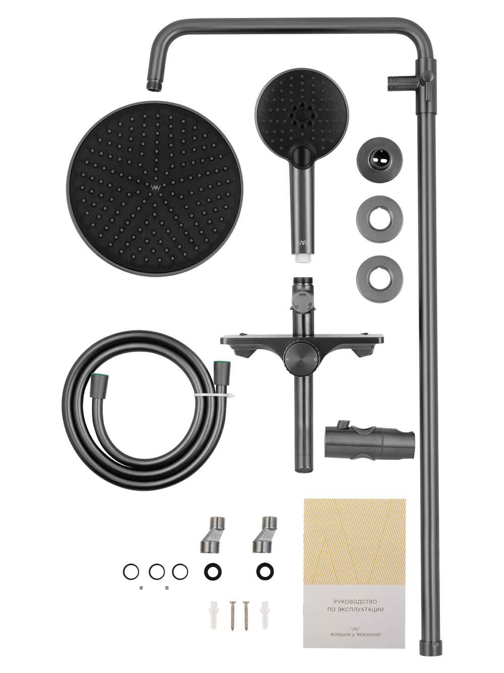 Душевая система WONZON & WOGHAND CLICK, Темный графит (WW-N3S962-BGG)