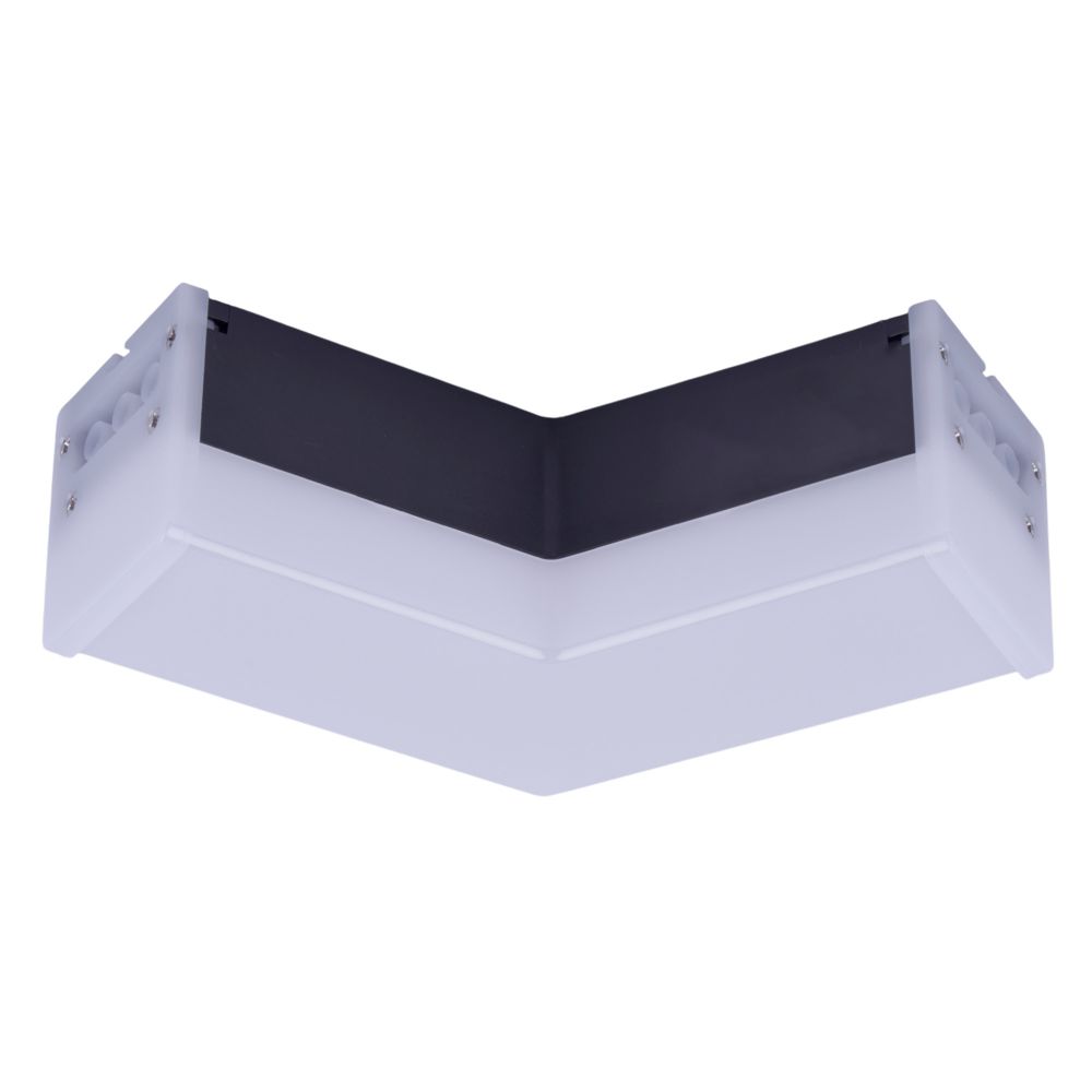 ULO-N11L-8W-6500K-120D IP40 BLACK Светильник светодиодный L-образный. Угол 120 градусов. Белый свет 6500K. 2000Лм. Алюминий. Цвет черный. TM Uniel