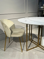 Стол обеденный Ist Casa Веспер, 120х120х76 см, белый мрамор