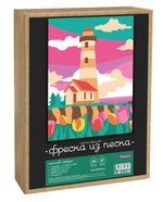 Фреска из цветного песка А4 "Маяк и тюльпаны" (Развивашки)