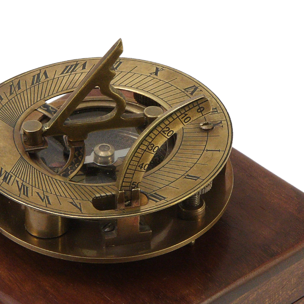 Nautical Морской компас в деревянном футляре