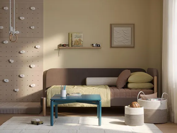 Столик кофейный Saga, 75х75 см, сине-зеленый