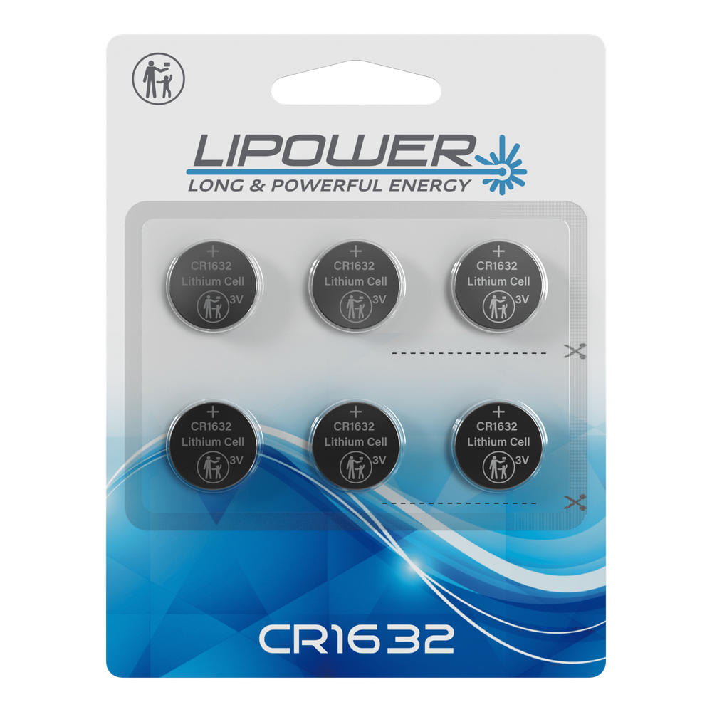 Литиевая батарейка CR1632, 3V, 135 mAh, 6 шт