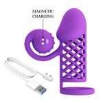 Вибронасадка Baile Harden с клиторальным отростком, 12,8 см