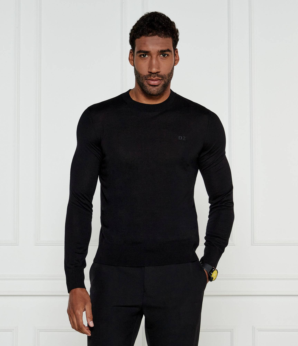 Шерстяной свитер Dsquared2 - черный(S74HA1442 S18310)