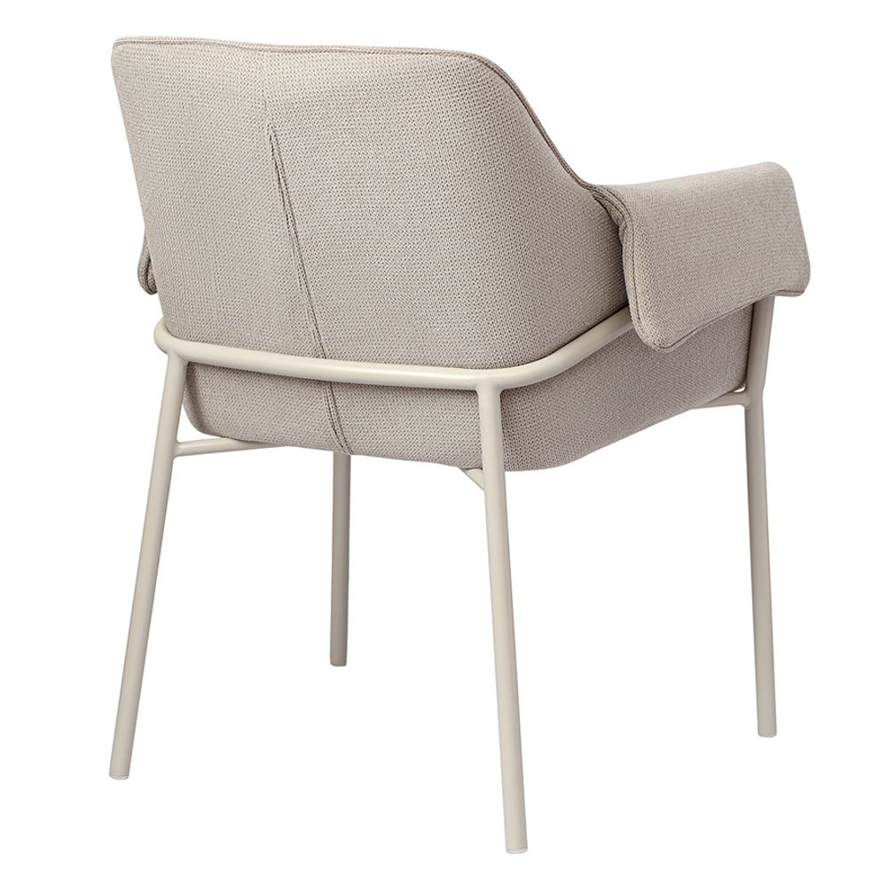 Стул Aline, шенилл, серо-бежевый/бежевый