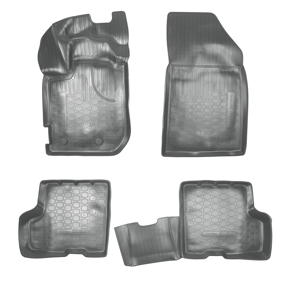 Ковры в салон Norplast/Unidec для Renault Duster в кузове HJD Euro (2018-), Серый, версия без ящика под сиденьем, арт.NPA11-C69-111-G