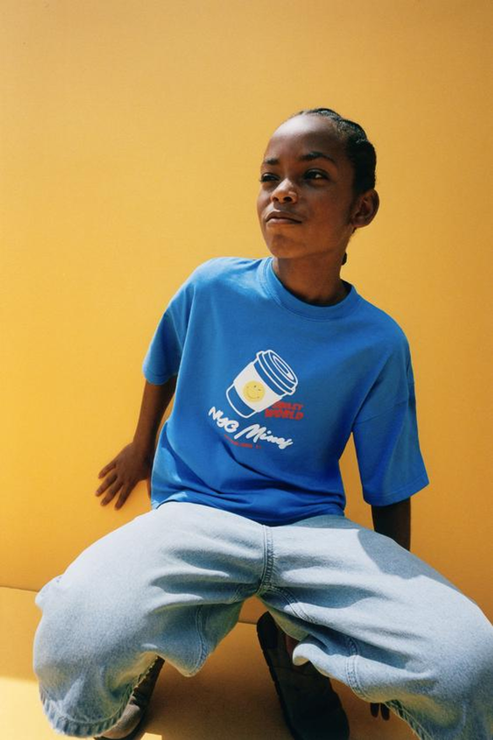 ZARA ФУТБОЛКА SMILEYWORLD®, СИНИЙ