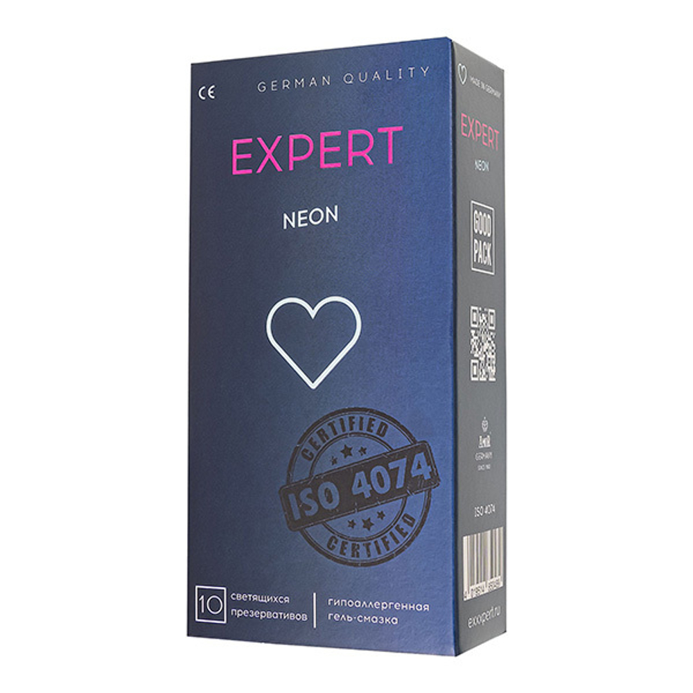 Светящиеся в темноте презервативы Expert Neon 10шт