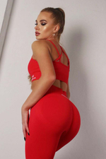 Комплект Gantelka PUSH-UP красный (топ+лосины)