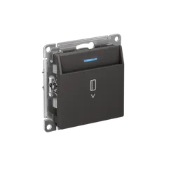 Выключатель карточный AtlasDesign 10А с подсветкой без задержки отключения механизм базальт SE ATN001414