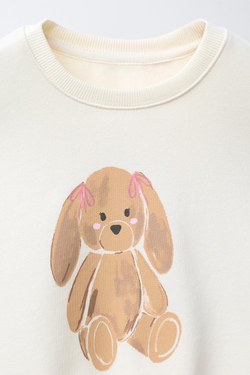 ZARA КОМПЛЕКТ ИЗ ТОЛСТОВКИ И ЛЕГИНСОВ, ЭКРЮ