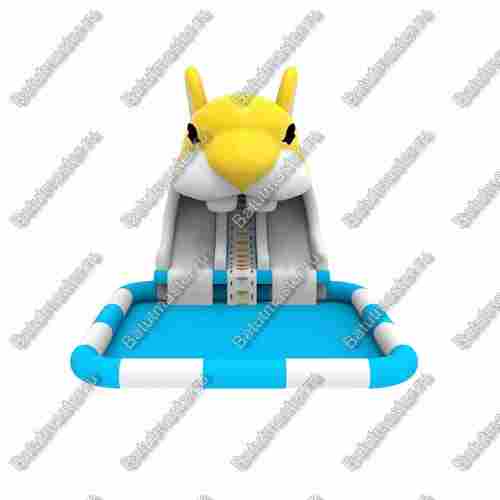 Надувная прямая водная горка с бассейном «Бельчонок», 8*4*4,5 м