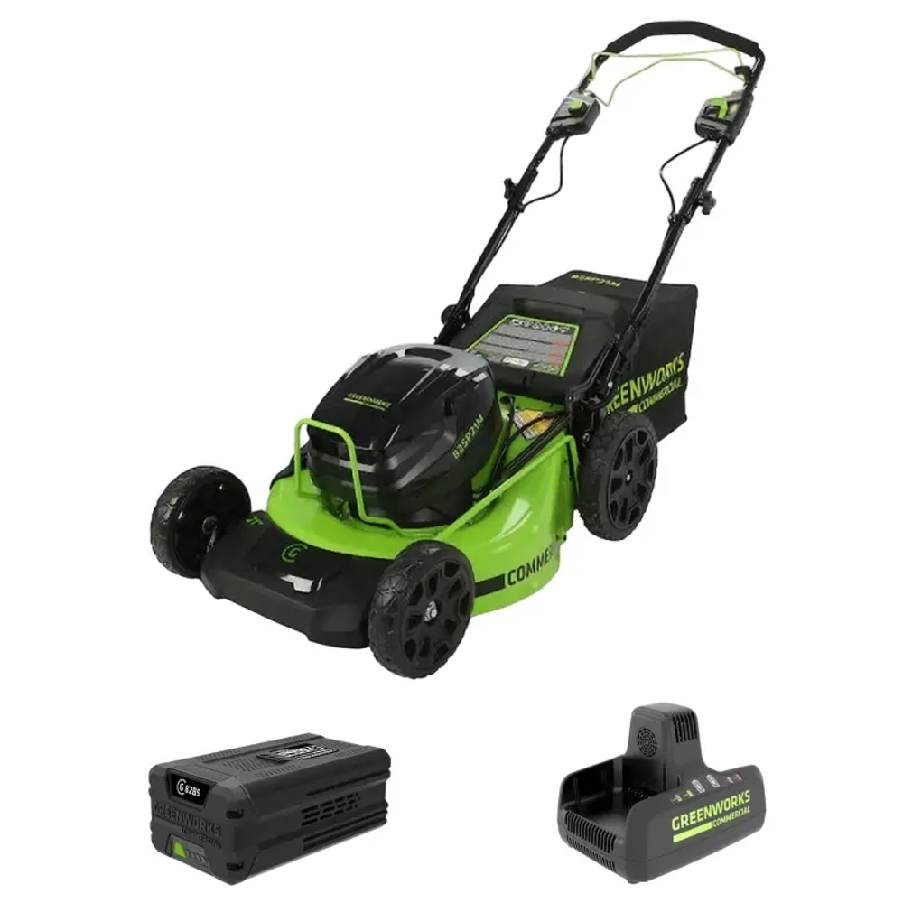 Аккумуляторная газонокосилка Greenworks GC82LM51 (1 x 5 Ач, Быстрое ЗУ) 2515907/2914607/2939007