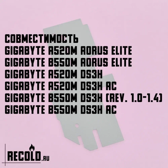 Радиатор VRM GIGABYTE B550M и A520M DS3H, B550M и A520M AORUS ELITE, B550M K