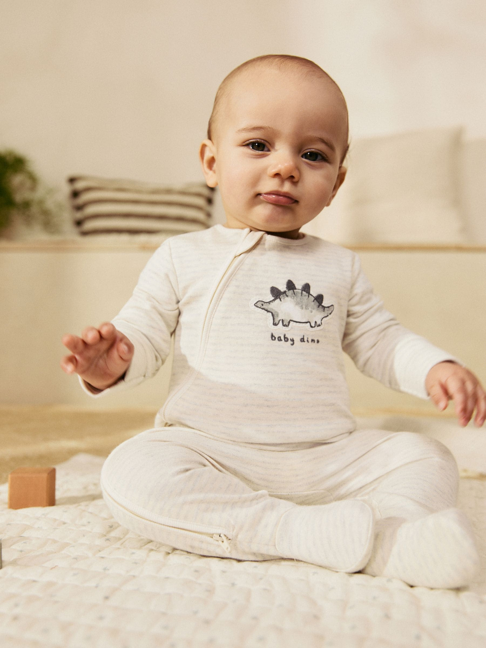 Комбинезон / Cлип для малышей Next AA5-959, 3 шт., Молочный