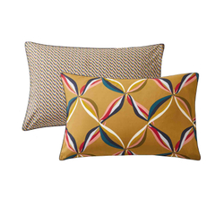 Постельное белье 2 спальное евро Blanc des Vosges Cinetique Ocre Франция