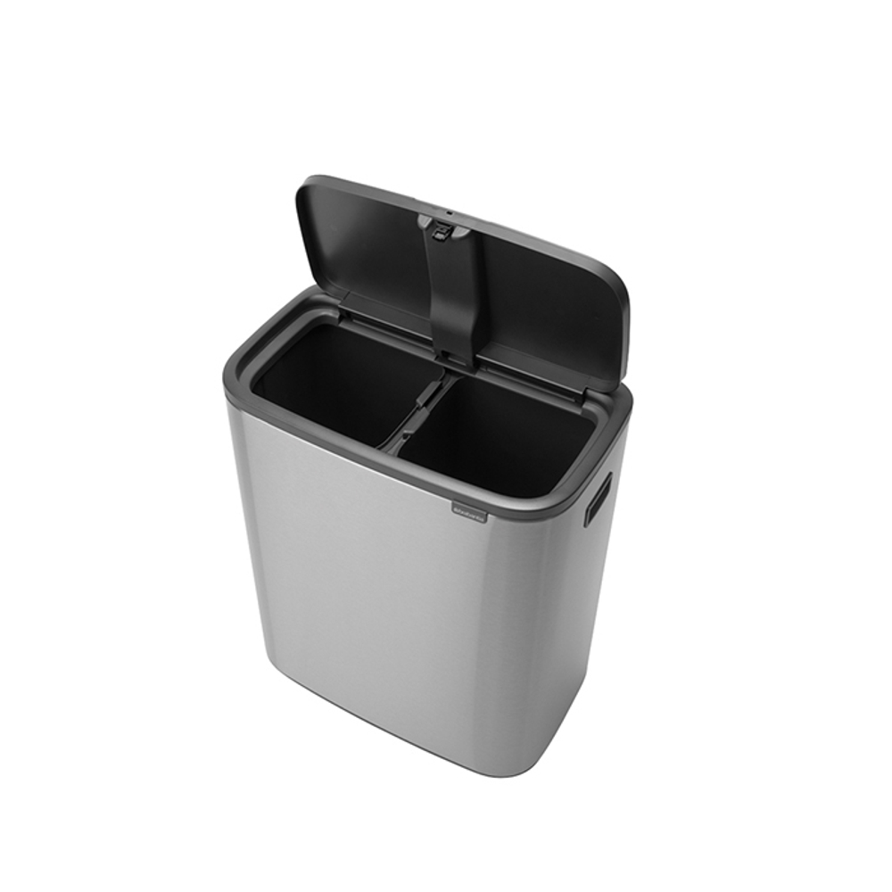 Мусорный бак Bo Touch Bin 2x30л Brabantia Стальной матовый Fingerprint Proof